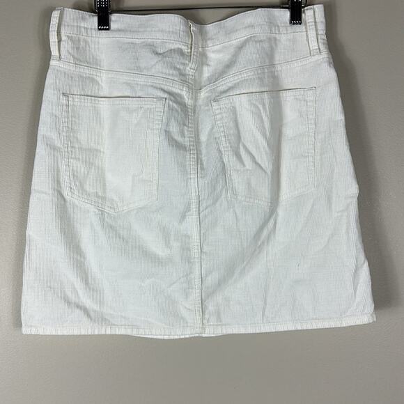 J. Crew NWT 100% Cotton Ivory Corduroy A-Line Mini Skirt - Picture 3 of 5